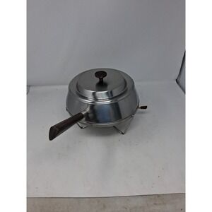 Vintage Alessi International Stainles Italy 4096 Fondue Pot Chafing Dish Set MCM